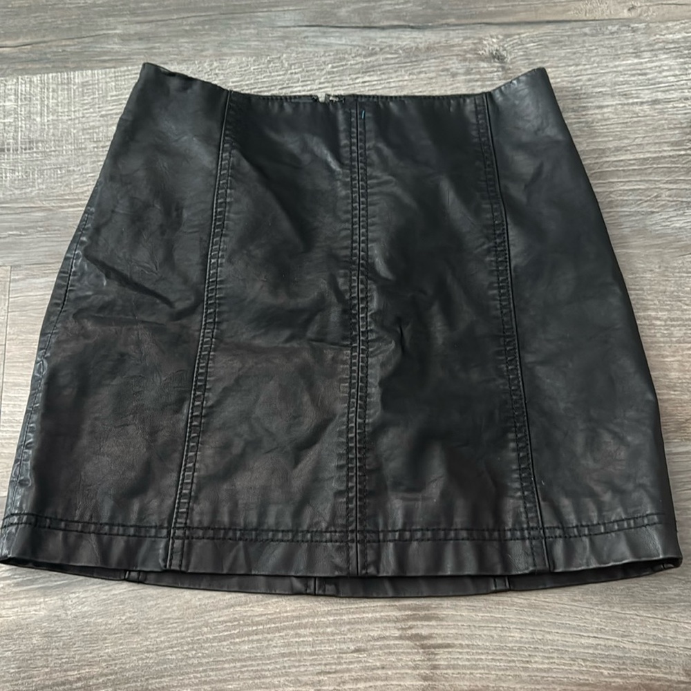 Free people leather skirt.